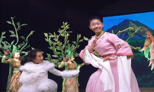 Liu Shuoyu stars as Snow White in the namesake Peking opera production. Photo: Zhang Zihan/GT