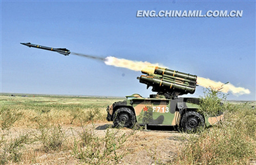 The picture shows an air defense brigade under the Shenyang Military Area Command (MAC) is conducting training on precision strike of new-model missiles under information-based conditions in mid September. (Photo by Tan Changjun)