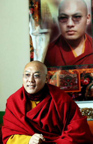 Living Buddha Lodro Nyima says the 2010 earthquake in his hometown Yushu, Qinghai province, gave him a better understanding of the meaning of life. Zhang Wei / China Daily