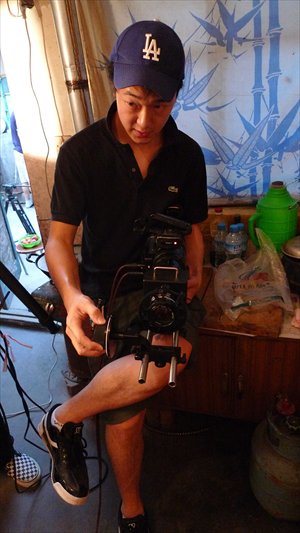 Lights, camera, funding! Long-Cuu Phan is raising money abroad for his China-based project. Photo: Courtesy of Long-Cuu Phan 