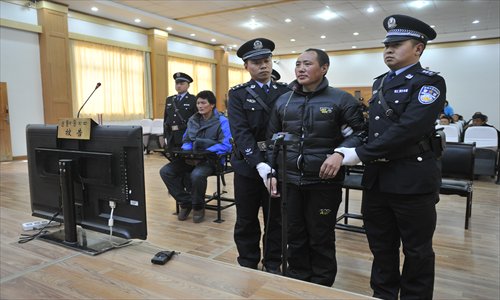 Lorang Konchok takes the stand on Saturday during the trial. Photo: Wei Yao 