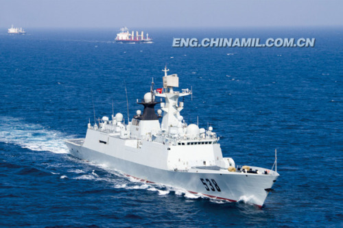 The Yantai guided missile frigate was delivered and commissioned to the Navy of the Chinese Peoples Liberation Army (PLA) in June 2011.It is 134 meters long, 16 meters wide and 35 meters high, with a maximum displacement of 4,000-odd tons. It undertakes such main tasks as anti-submarine, commanding, air defense, escorting and so on. (chinamil.com.cn/Zhang Qun and Hu Quanfu)