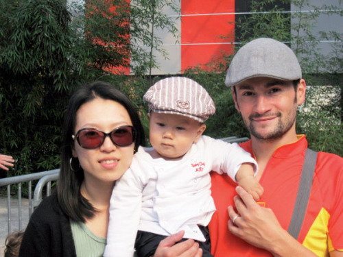 Pierre Bourdaud wants his son to be educated in public Chinese schools and hopes the boy can be a real local. Photos Provided to Chine Daily