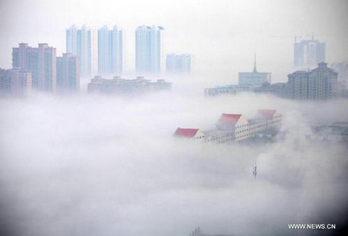 Heavy smog has once again blanketed large parts of north and central China. 