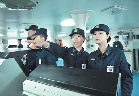 Women account for approximately 5 percent of the Liaoning's crew.