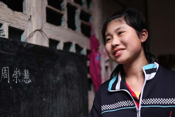 Zhou Chonghui, 11, is from a family that had four generations of top academicians throughout the Qing Dynasty (1644-1911). Huo Yan / China Daily