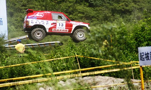 Off-road enthusiast Wu Dianhua says when he drives in rocky, rural areas, his vehicle can get up to 12 meters of air time. Photo: Courtesy of Zhang Yajun