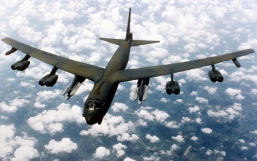 An undated file photo of a B-52 bomber. [Photo/Xinhua]