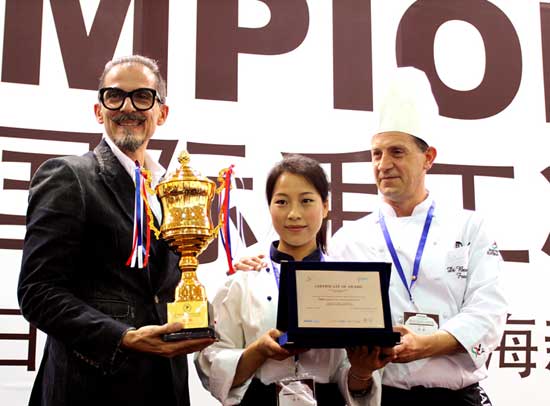 Zhang Haiyang, winner of 2014 China Gelato Championship.