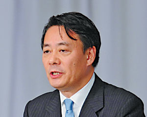 Banri Kaieda, president of the opposition Democratic Party of Japan