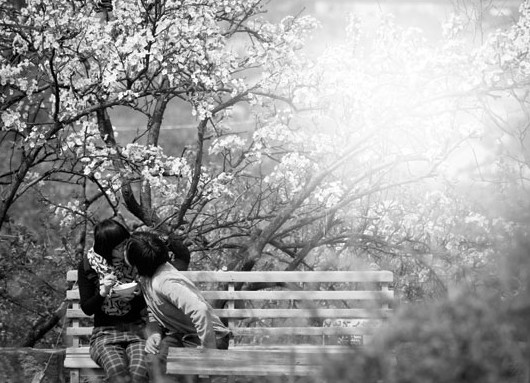 Tang Guanhua and Xing Zhen enjoy a romantic breakfast in the yard. The couple resigned from their city jobs and started to experiment with self-sustaining ways of life with the help of friends in an area in Laoshan Mountain. Photos by Li Junhui / For China Daily