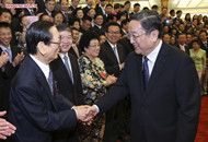 Zhang Dejiang (R), chairman of the Standing Committee of China's National People's Congress, meets with Myanmar President U Thein Sein in Beijing, China, June 27, 2014. (Xinhua/Liu Jiansheng)