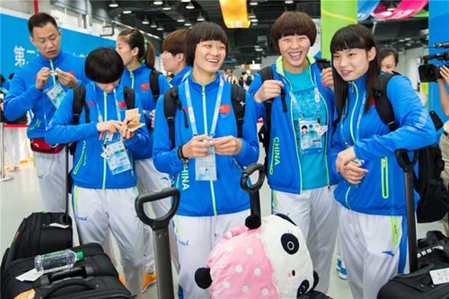 The Chinese athletes representing China for the Nanjing 2014 Summer Youth Olympic Games have arrived in Nanjing and checked into the Youth Olympic Village. (nanjing2014.org)