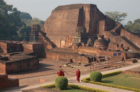 The ancient ruins of Nalanda Temple in India. [Photo/youth.cn]  