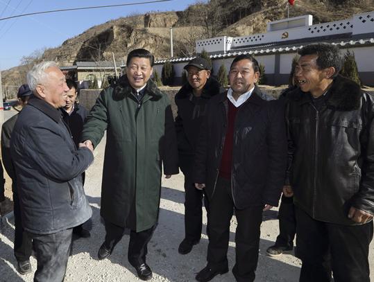 Chinese President Xi Jinping visits Shaanxi Province on Feb. 13, 2015. (Photo: Xinhua)