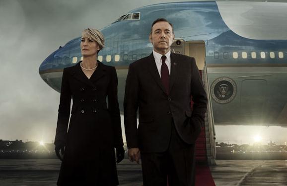 A scene from the popular TV series House of Cards. (Photo/China Daily)