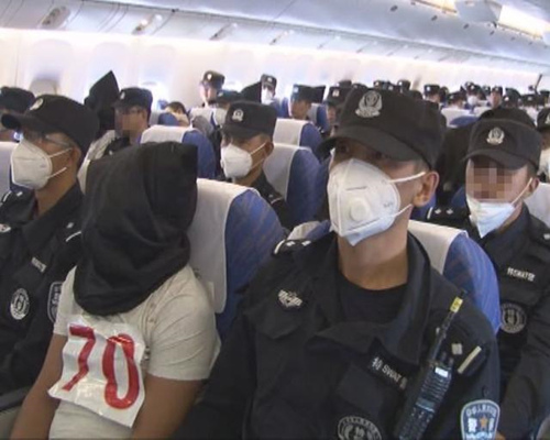 Several stowaways are repatriated from Thailand back to China's Xinjiang Uygur Autonomous region on July 9. [Photo/CCTV News]