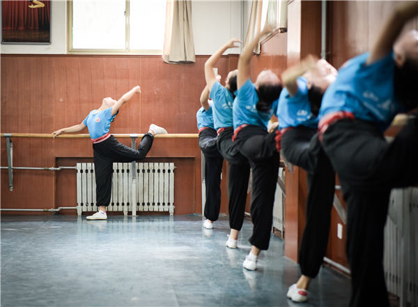 Local opera performers in the same city during a routine practice.