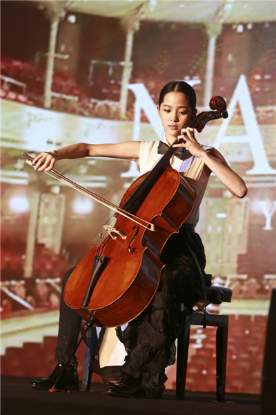 Ouyang Nana, 15, has fulfilled her musical ambition with the release of an album. (Photo by Feng Yongbin/China Daily)