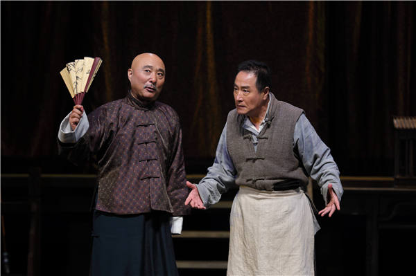 Chen Peisi (left) and Yang Lixin play the major roles in the drama The Stage, which will tour the country after its success in Beijing in the summer. (Photos provided to China Daily)