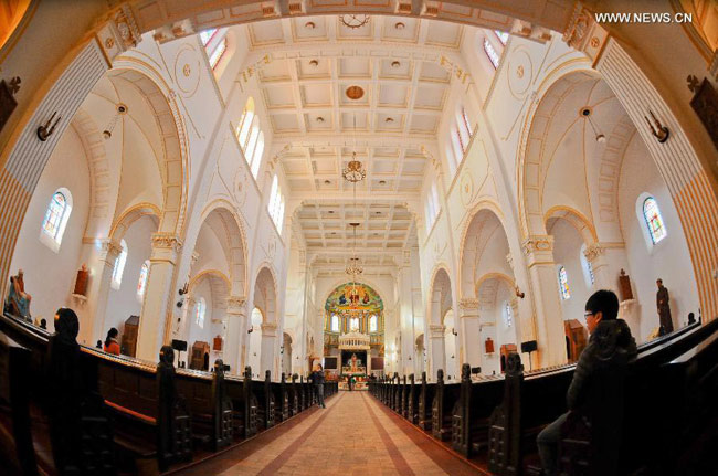 A Catholic Church in Qingdao, East China's Shandong province. (Photo/Xinhua)