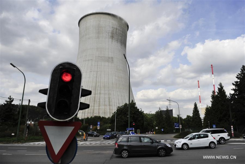 hoto taken on Aug. 22, 2012 shows Tihange nuclear plant, 90 kilometers southeast of Brussels, Belgium. Staff not essential of nuclear plants in Doel and Tihange of Belgium have been sent home by the request of Belgian government as a precautionary measure after the terror threat level across the country was increased to the maximum level 4 on Tuesday morning. (Xinhua/Ye Pingfan)