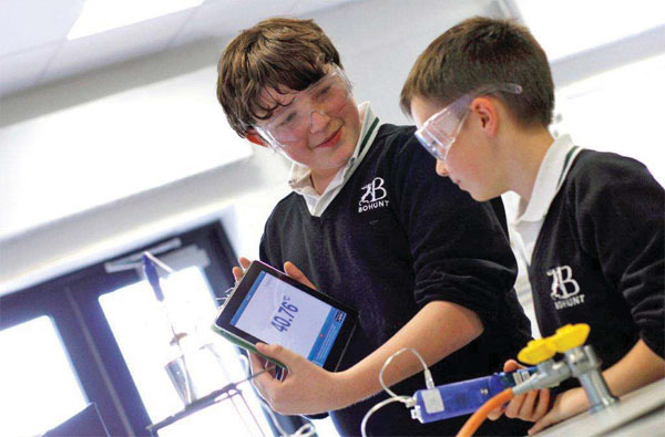 Bohunt school: Innovative use of technology and thoughtful classroom design allow for inquiry methods in science. (Photo/Provided to China Daily)