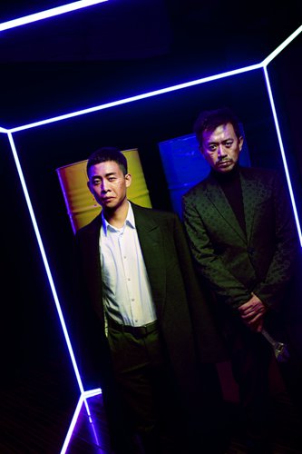 Promotional material for Murders on the Pacific Ocean featuring Zhang Yi (left) and Wang Xuebing. (Photo: Courtesy of Zhang Hao)