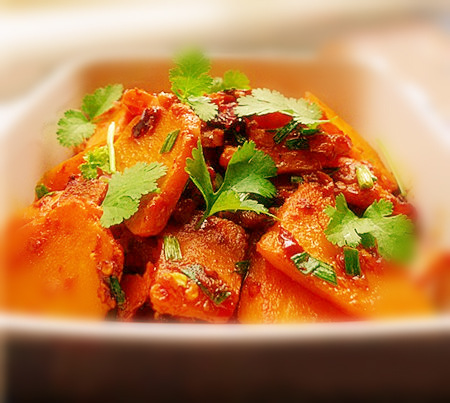 Braised pumpkin with Lao Gan Ma. (File photo)