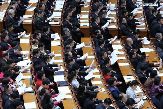 The fifth session of the 12th National Committee of the Chinese People's Political Consultative Conference (CPPCC), China's top political advisory body, opens at the Great Hall of the People in Beijing, capital of China, March 3, 2017. (Xinhua/Liu Weibing)