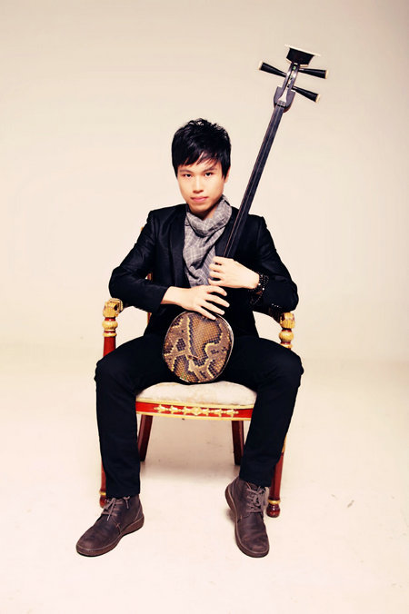 Wang Yu, son of traditional Chinese art master in Chinese instrument. (Photo provided to China Daily)