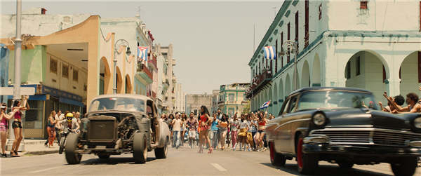 The film is the first major Hollywood studio movie shot in Cuba in the past 50-plus years, after US-Cuban relations thawed after decades of confrontation. (Photo provided to China Daily)