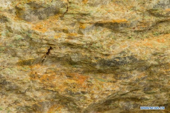 Photo provided by Australian National University (ANU) shows the sandstone rocks found in Jack Hills in Western Australia, which have been used in the research in the Earth's history. (Xinhua/ANU) 