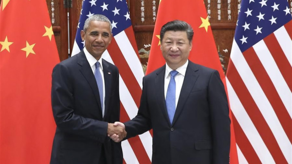 Chinese President Xi Jinping (R) meets with Barack Obama in Hangzhou, capital city of east China's Zhejiang province, Sept. 3, 2016. /Xinhua Photo