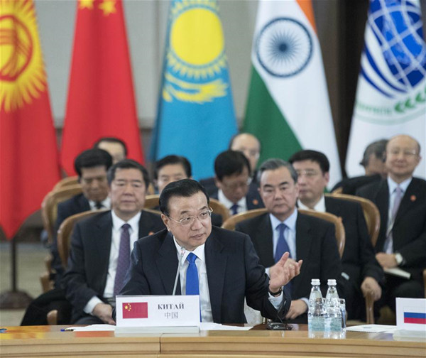 Chinese Premier Li Keqiang attends the 16th meeting of the Council of the Shanghai Cooperation Organization (SCO) Heads of Government (Prime Ministers) in Sochi, Russia, Dec. 1, 2017. (Xinhua/Wang Ye)