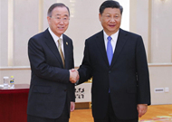 Chinese president meets BFA Chairman Ban Ki-moon