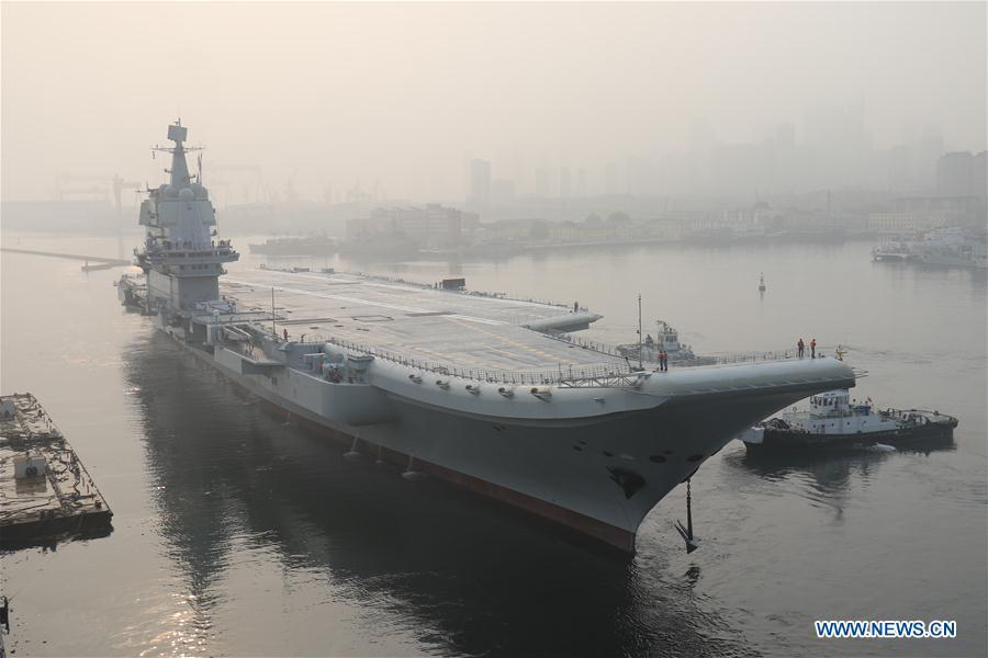 China's first homemade aircraft carrier concludes maiden sea trial