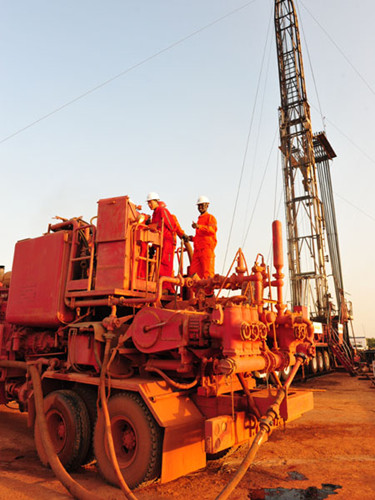 A Sinopec drilling site in Sudan. [Photo/China Daily]  