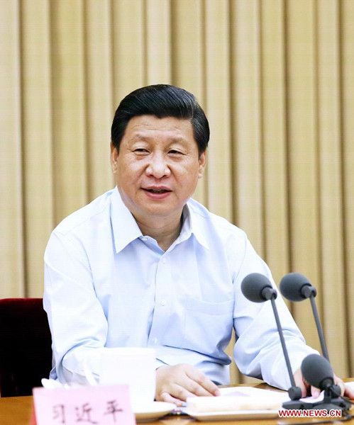 Chinese President Xi Jinping, also general secretary of the Central Committee of the Communist Party of China (CPC) and chairman of the Central Military Commission (CMC), addresses a meeting attended by delegates from the Party's Organization Department in Beijing, capital of China, June 28, 2013. (Xinhua/Ju Peng)