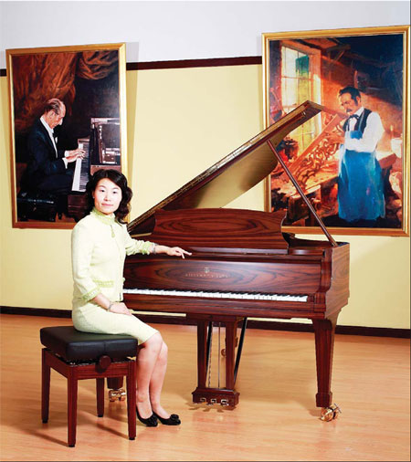 Wei Wei says Steinway pianos have been experiencing double-digit sales growth in China, and believes the trend will continue for the next five years. Provided to China Daily