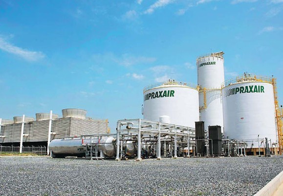 An air separation plant of Praxair China in Jiangsu province supplies customers in the chemical industry. Provided to China Daily