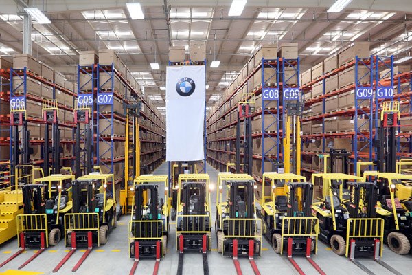 BMW's new regional distribution center in Shanghai, April 9, 2015. (Photo provided to chinadaily.com.cn)