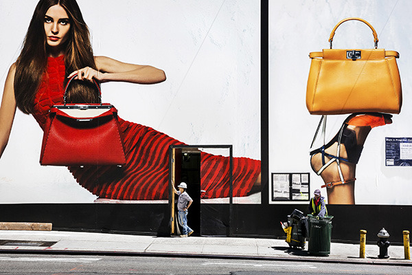 A Fendi billboard on 57th Street, New York City. Fendi covers fur, leather goods, shoes, fragrances, eyewear, timepieces and accessories. (Photo provided to China Daily)