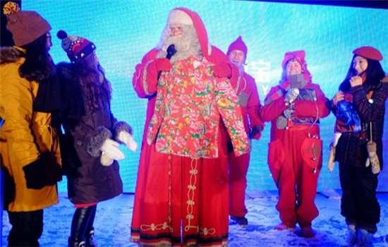 Alipay launches this year's 12.12 shopping festival at Santa Claus village in Finland. (Photo by Cecily Liu/chinadaily.com.cn)