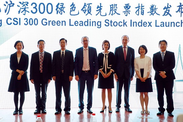 The International Institute of Green Finance at the Central University of Finance and Economics, China Securities Index Co Ltd, and the Luxembourg Stock Exchange jointly launched the CSI 300 Green Leading Stock Index in Beijing, Sept 26, 2017. (Photo provided to chinadaily.com.cn)