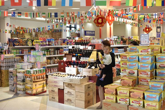 A cross-border duty-free shopping center in Nansha Pilot Free Trade Zone in Guangzhou. （Photo/Xinhua）