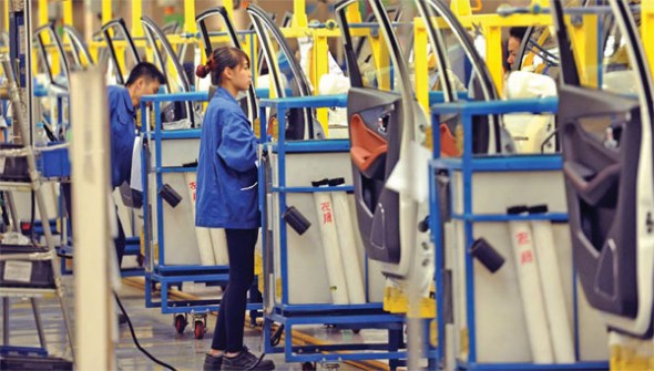 A Production line of SAIC Motor Corp. (Photo provided to China Daily)