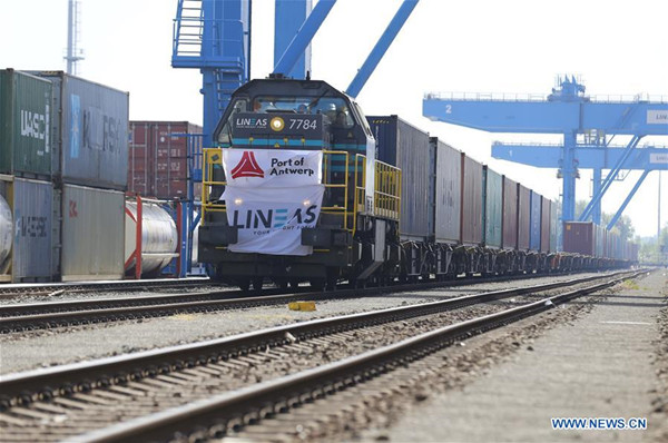 First China-Belgium freight train from China's Tangshan arrived in Antwerp