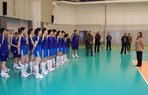 China women's national volleyball team completes final phase of training, November 1.