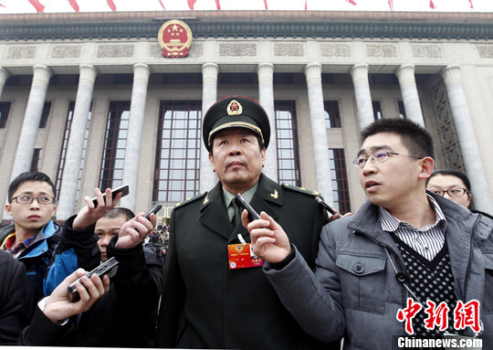 Major General Luo Yuan received an interview from CNS on March 3.